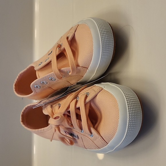 Superga Cotu Classic Pink Peach Sneakers Authentic Design Rubber-Soled Size 7 - Picture 4 of 7